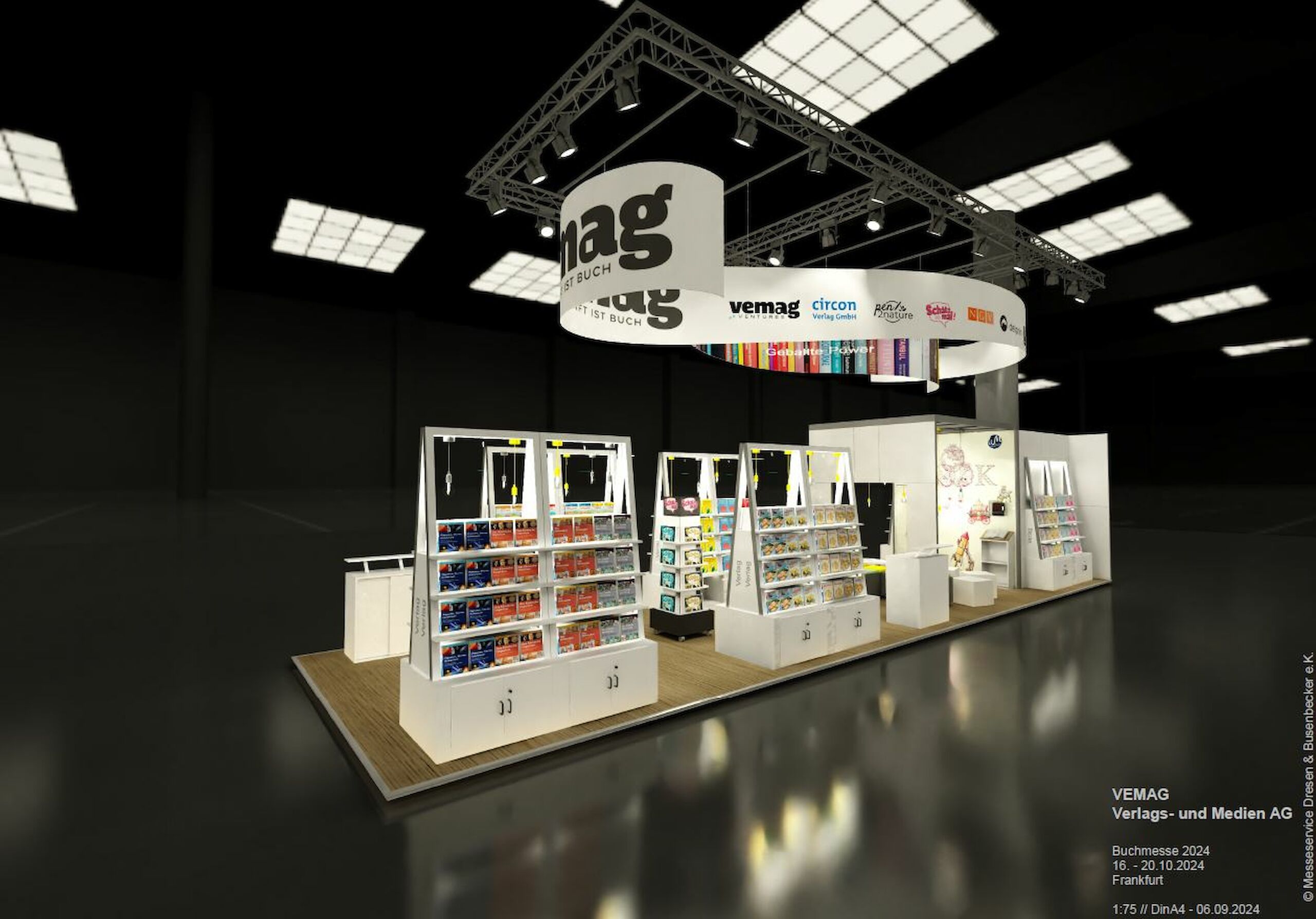 Der VEMAG Messestand auf der Frankfurter Buchmesse