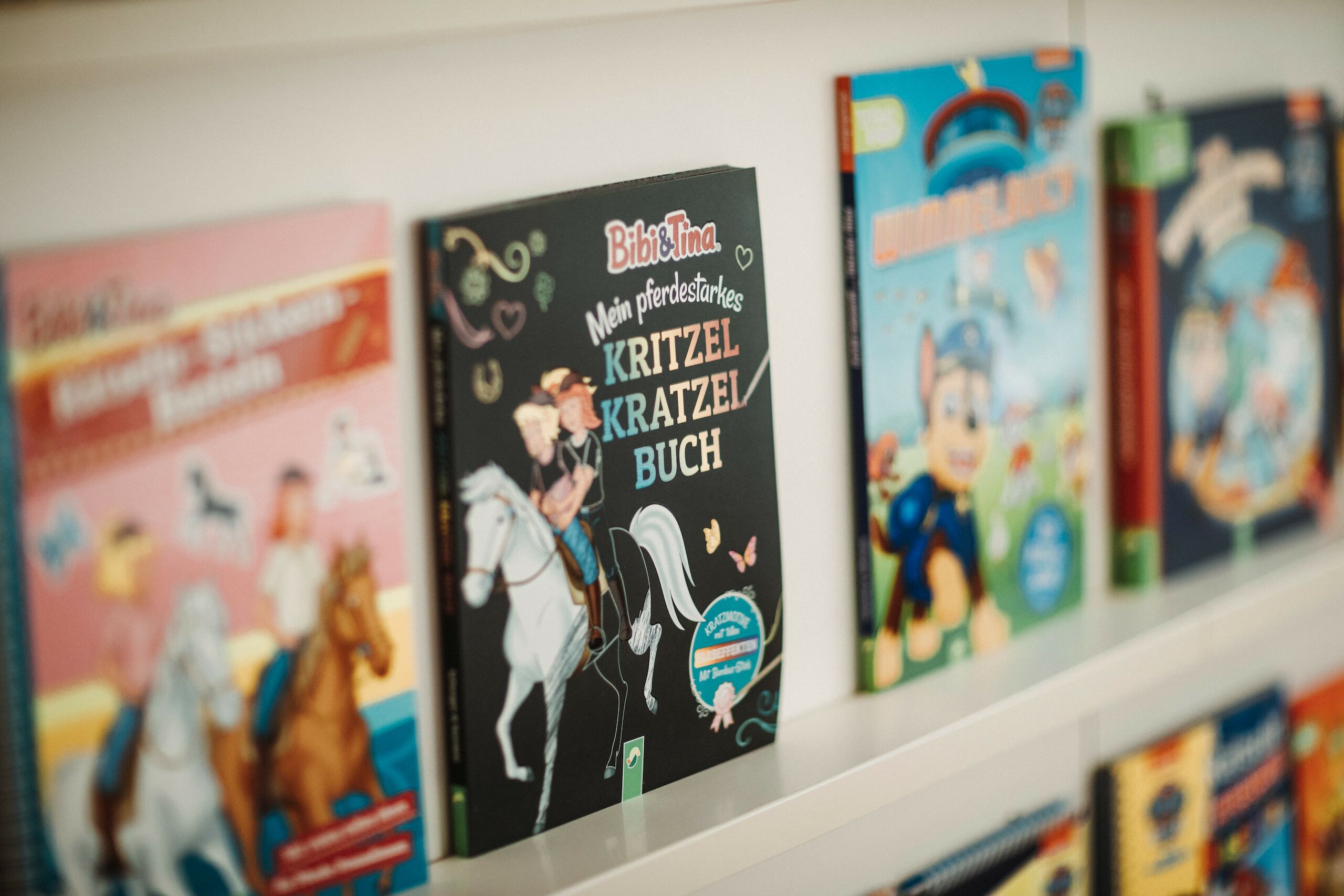 Bild eines Regals mit Kinderbüchern
