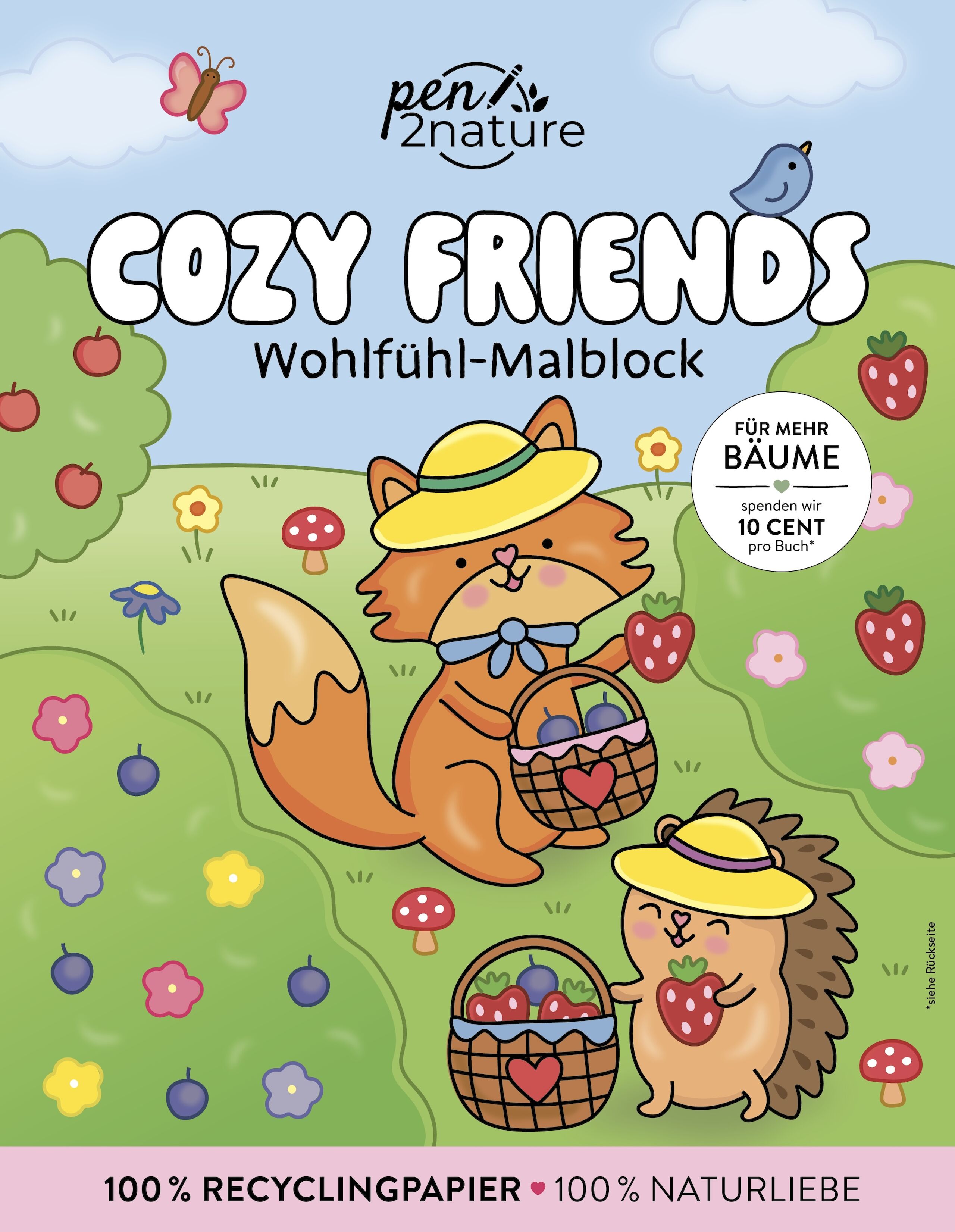 Cover des pen2nature Malbuches Cozy Friends